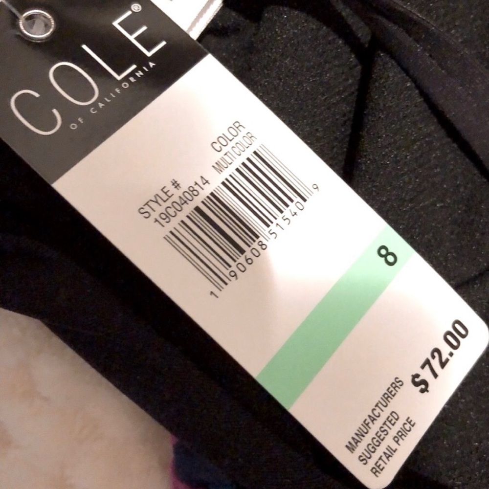 Cole of California Plunge Swimwear One Piece Pom Pom  Size 8 NWT - Picture 6 of 9